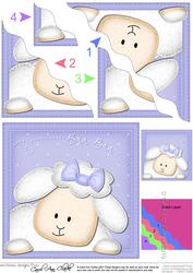 Little Lamb Wavy Corner Side Stacker Topper