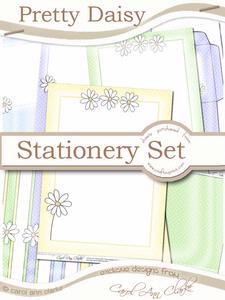 Pretty Daisy Stationery Set in Sorbet Citrus Colours