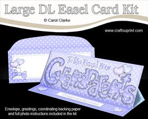 Large Dl New Grandparents Easel Card Kit N Envelope