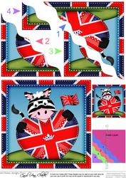 Debra Zebra's Union Jack Flag Heart Wavy Corner Side Stacker