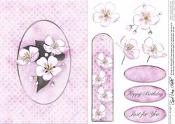 Apple Blossom Quick Card with Decoupage