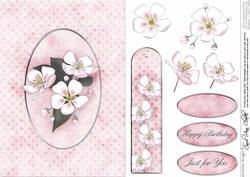 Apple Blossom Quick Card with Decoupage