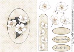 Apple Blossom Quick Card with Decoupage