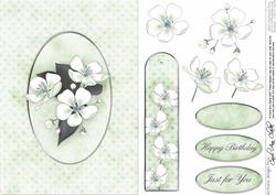 Apple Blossom Quick Card with Decoupage