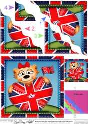 Mia Meerkat's Union Jack Flag Heart Wavy Corner Side Stacker