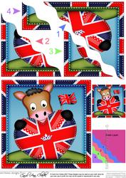 Gigi Horse's Union Jack Flag Heart Wavy Corner Side Stacker