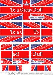 Uk Shabby Flag Great Dad Dl Side Stacker Topper