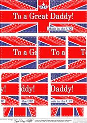 Uk Shabby Flag Great Daddy Dl Side Stacker Topper