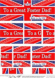 Uk Shabby Flag Great Foster Dad Dl Side Stacker Topper
