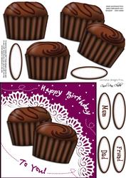 Birthday Chocolates Quick Card N 3D Decoupage