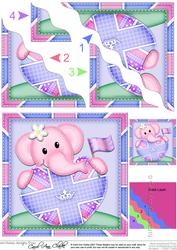 Lola Elephant's Union Jack Flag Heart Wavy Corner Stacker