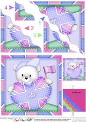 Teddy Ted's Union Jack Flag Heart Wavy Corner Stacker