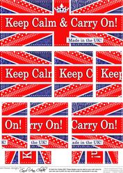 Uk Shabby Flag Keep Calm Dl Side Stacker Topper