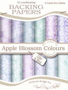 Apple Blossom Backing Papers Set