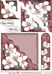 Apple Blossom Quick Card with Corner Side Stacker Pyramage