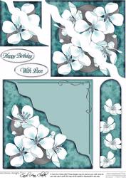 Apple Blossom Quick Card with Corner Side Stacker Pyramage