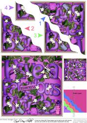 Gardening Birthday Wavy Corner Side Stacker Topper