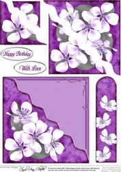 Apple Blossom Quick Card with Wavy Corner Side Stacker Pyramage