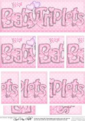 New Baby Triplets Dl Side Stacker Topper