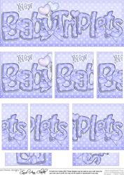 New Baby Triplets Dl Side Stacker Topper