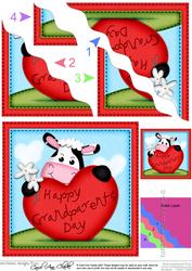 Milly Moo Cow's Grandparents Day Heart Wavy Corner Stacker