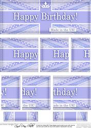 Uk Shabby Flag Happy Birthday Dl Side Stacker Topper