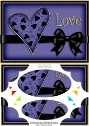 A5 Love Heart Scallop Corners and Pyramage