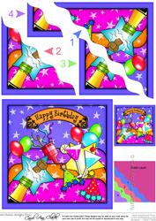 Birthday Celebrations Wavy Corner Side Stacker