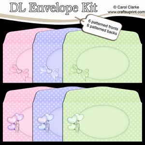 6 Dl Pretty Pastel Envelope Kit