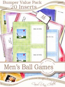 Bumper Value Pack of Men's Ball Games A6 Inserts