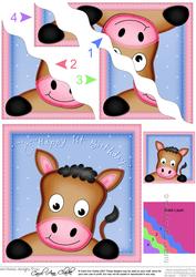 Gigi Horse 1st Birthday Wavy Corner Side Stacker