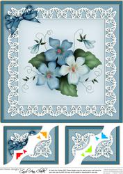 8 x 8 Pretty Viola Scalloped Corner Topper