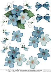 Pretty Viola 3D Decoupage Sheet