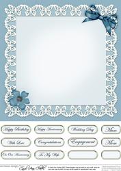 Pretty Viola Matching 8 x 8 Insert Panel and Greetings