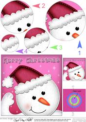 Xmas Snowman Circle Pyramage Topper