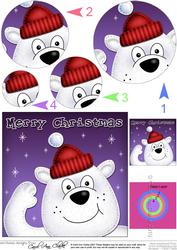 Xmas Ben Polar Bear Circle Pyramage Topper