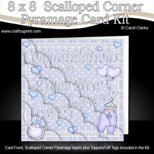 8 x 8 New Grandparents Scalloped Corner Kit