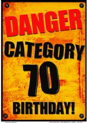 A4 Fun Novelty 70th Birthday Card Topper