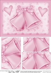 A5 Romantic Wedding Bells Pyramage Topper