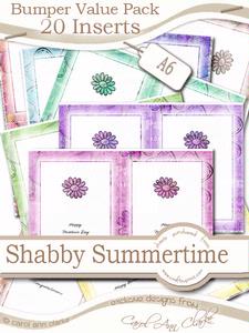 Bumper Value Pack A6 Inserts - Shabby Flowers