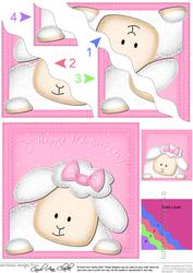 Little Lamb 3rd Birthday Side Stacker Topper