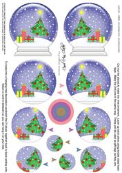 3D Xmas Tree Snow Globe Shaped Tree Decoration