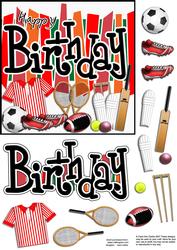 Birthday Sports N Games Quick Card with 3D Decoupage