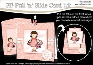3D Suzi Goes Shopping Pull N Slide Kit with 3D Decoupage