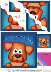 Rusty Dog 5th Birthday Side Stacker Topper