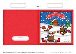 Xmas Rudolph Quick Cut and Fold Card