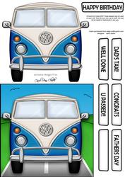 Camper Van Quick Card N 3D Decoupage