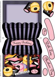 The Little Licorice Shop Shaped Card N Decoupage