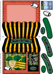 The Little Rugby Shop Shaped Card N Decoupage