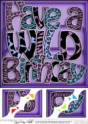 8 x 8 Wild Birthday Scalloped Corner Topper